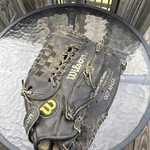 Wilson Optima Gold Series 13" Leather Baseball Glove Lht Padded Lace-up Black. Fixed Price $27.00.