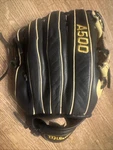 Brand New Wilson Baseball Glove A500 Black&tan 11.5" AO5RB16115 For Rh Throw. Fixed Price $35.00.