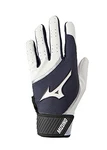 Mizuno Mvp Batting Gloves Large White Grey Nonslip Palm Flexmesh Wristband. Fixed Price $35.19.