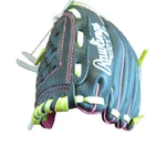 Rawlings Baseball T-ball Mitt 9.5 Inch Right Hand Throw Black Pink WPL95DSP Euc. Fixed Price $17.00.
