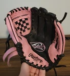 Rawlings PL90PB 9" Youth T-ball/softball Glove Pink Black Right Hand Throw. Fixed Price $14.39.