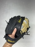 Wilson A450 11.5 Baseball Glove Right Hand Throw Black Tan Leather. Fixed Price $22.95.