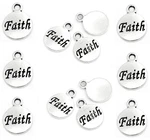 Jgfinds Faith Message Charms, Silver Tone, Bulk 50 15 X 12MM,. Fixed Price $12.59.