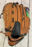 Mizuno Prospect Powerclose Youth Leather Baseball Glove 12" Brown Black. Fixed Price $80.00.