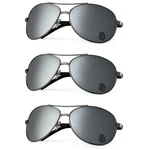 Set Of 3 -san Diego Padres Mlb UV400 Silver Mirror Metal Aviator Sunglasses. Fixed Price $29.95.