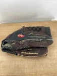 Pre Owned Baseball Glove Rawlings WBG130 Right Hand Throw Black Brown. Fixed Price $25.00.