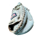 Easton Catchers Mitt With Left - Throw Right Leather Well Used Rht. Fixed Price $19.55.