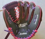 Franklin Mesh Tek 22448-9.5 Softball Glove Purple, Pink, Grey Right Hand Thrower. Fixed Price $10.00.
