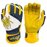 Spiderz 2026 Pro Premier Adult Baseball Batting Gloves - Navy/yellow Small. Fixed Price $39.99.