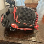 Rawlings Rht PM110GBS Playmaker Series 11" Baseball Glove - Black/red/gray. Fixed Price $25.00.