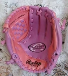 Rawlings PL109P Inch Purple/pink W/silver Sparkles Left Hand Glove For Rht. Fixed Price $12.00.