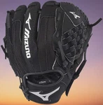 Mizuno Prospect 10" Glove Youth Ages 3-6, Right Hand Throw, Black Tartan Web. Fixed Price $55.50.
