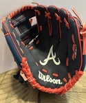 New Wilson T-ball Leather Baseball Glove 10" AO2RB16MLB Left Handed Fit. Atl. Fixed Price $10.99.