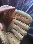 Vintage Sears Left Hand Throw Kids Glove Pro Style 1629 Top Grain Cowhide. Fixed Price $14.98.