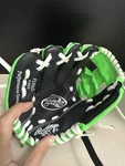 Black Green Rawlings Baseball Softball Glove PL90LG Girl Basket Web Lft Throw. Fixed Price $14.00.