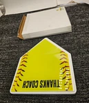 Chalktalksports Softball Coach Home Plate Plaque Thank You Autograph. Fixed Price $29.99.