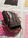 Rawlings S10GB Baseball Glove Black Red Leather Youth Performance Savage In.. Fixed Price $12.00.