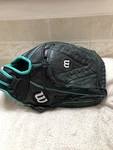 Wilson A500 12.5 Turquois Green Youth Girl Softball Glove Right Hand Throw. Fixed Price $75.00.