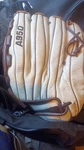 Wilson A950 Leather Baseball Glove Brown/white Left Hand Throw Lined. Fixed Price $40.00.