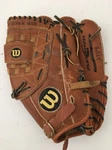 Wilson Baseball Glove A2488 12 Black & Brown Leather Right Hand Throw Pro Model. Fixed Price $21.99.