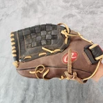 Rawlings Baseball Glove RGB36BC 12.5 Left Hand Throw Brown Black Leather. Fixed Price $18.95.