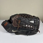 Nike Air Show Elite 11.5" Baseball Glove Rht Trapeze Web Black Brown Leather. Fixed Price $29.95.