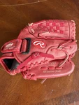 Rawlings Highlight Series H120S 12" Red Leather Baseball Glove Basket-web Strap. Fixed Price $45.99.
