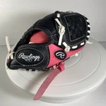 Rawlings 8.5 PL85PB Youth Black Pink Mitt Baseball Glove Left Hand Catch. Fixed Price $9.50.
