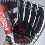 Rawlings PRO206-9B 11.5" Black/white Leather Finger Infield Glove Rht. Fixed Price $299.99.