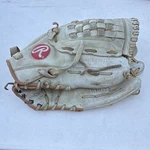 Rawlings RBG25 12.5 Tan Leather Baseball Glove Basket Web Left Hand Throw. Fixed Price $17.00.