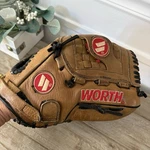 Worth TM125 Baseball Glove 12.5 ( Tumble Milled Series ) In Brown Rht Softball. Fixed Price $13.99.