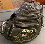 Wilson A360 Baseball Catchers Mitt 1/2" AO3LB17 CM315 Left Hand Throw Leather. Fixed Price $40.00.