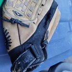 Mizuno Tan Black Leather 5 Finger Baseball Softball Glove Adjustable Wrist Strap. Fixed Price $20.50.