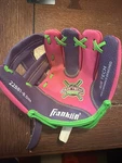 Franklin Air Tech T-ball Glove Youth Pink Purple Green Easy Closure System. Fixed Price $6.64.