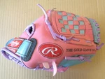Rawlings PL100P Baseball Glove Mitt Right Hand Thrower 10" Pink/blue/purple. Fixed Price $9.75.