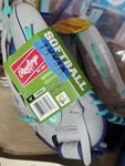 Rawlings Fastpitch Series Youth 12" Rt Hand Softball Glove Basket Web Gray/mint. Fixed Price $34.20.