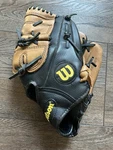Wilson Pro Select A1842 12.5 Baseball Glove Rht Top Grade Leather Black Tan Used. Fixed Price $12.99.