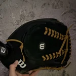 Wilson Black Tan Leather 5 Finger Baseball Glove. Fixed Price $220.00.