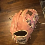 Rawlings Trlbd Pink/white Leather Glove Left Hand Basket Web Lace-up. Fixed Price $150.00.