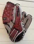 Mizuno 12" Professional Model Rht Ballpark Baseball Glove - White Red 1200MKL2. Fixed Price $29.97.