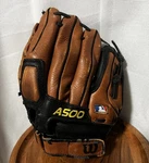 Wilson Dual Hinge 500 A0502 P11 Left Hand Throw Leather Baseball Glove. Fixed Price $32.99.