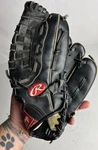 Rawlings Black Leather 11" Baseball Glove #RBG129B-RHT-A Rod Version. Fixed Price $14.99.