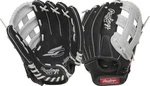 Rawlings Sure Catch Baseball Glove Youth Ages 4 To 10 Black Grey Starter Mitt. Fixed Price $133.90.
