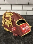 Rawlings Leather Infield Glove 11.75" Modified Trap-eze Web. Fixed Price $89.99.
