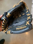 Rawlings Baseball Gold Black Glove PM110MNF Left 11" Leather Excellent Shape. Fixed Price $19.90.