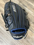 Wilson A950 Series All Position 12.5 Glove Black & Blue Right A09RS12D125. Fixed Price $56.00.