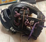 Wilson A2000 Superskin 1788 Custom Lsu Tigers #10 11.25" Infield Baseball Glove. Fixed Price $185.00.