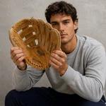 Spalding Hustler Leather Baseball Softball Glove Vintage Brown Deep Pocket Rh. Fixed Price $24.99.