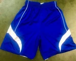 New Alleson Model 555P Reversible Basketball Shorts, Royal/white, Adult Medium. Fixed Price $19.99.