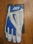 Adult Batting Glove Diamond Elite Nike Edge Spyder Tex Leather Palm White Nwt. Fixed Price $39.89.